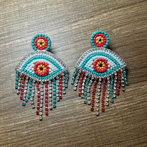 Evil Eye Dangling Earrings
